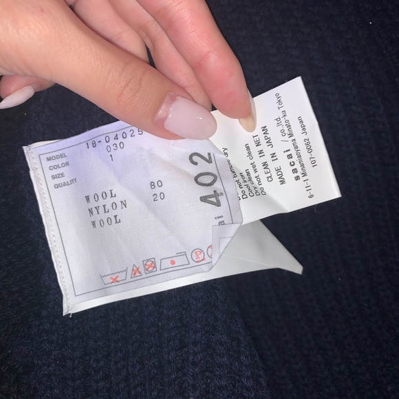 Sacai FW18 Sweater Cardigan - Picture 5 of 7